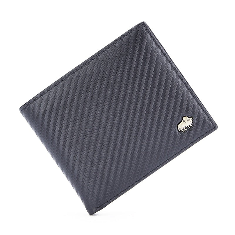 Carteira Bison Denim Bifold Couro Legítimo Original Carbon